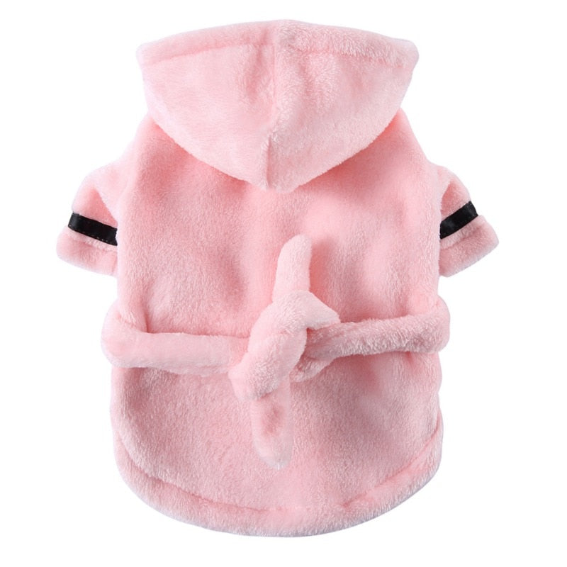 Pet Bathrob Dog Pajamas Sleeping Clothes Soft Pet Bath Drying Towel Clothes winter Warm pajamas for Puppy Dogs Quick Drying