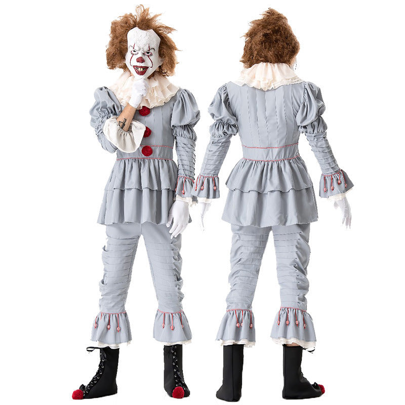 Halloween costume, horror clown Pennywis performance costume