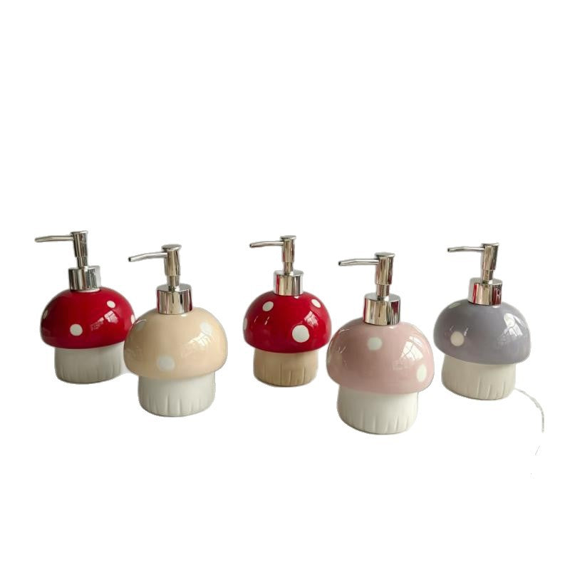 Mushroom Ceramic Soap Dispenser