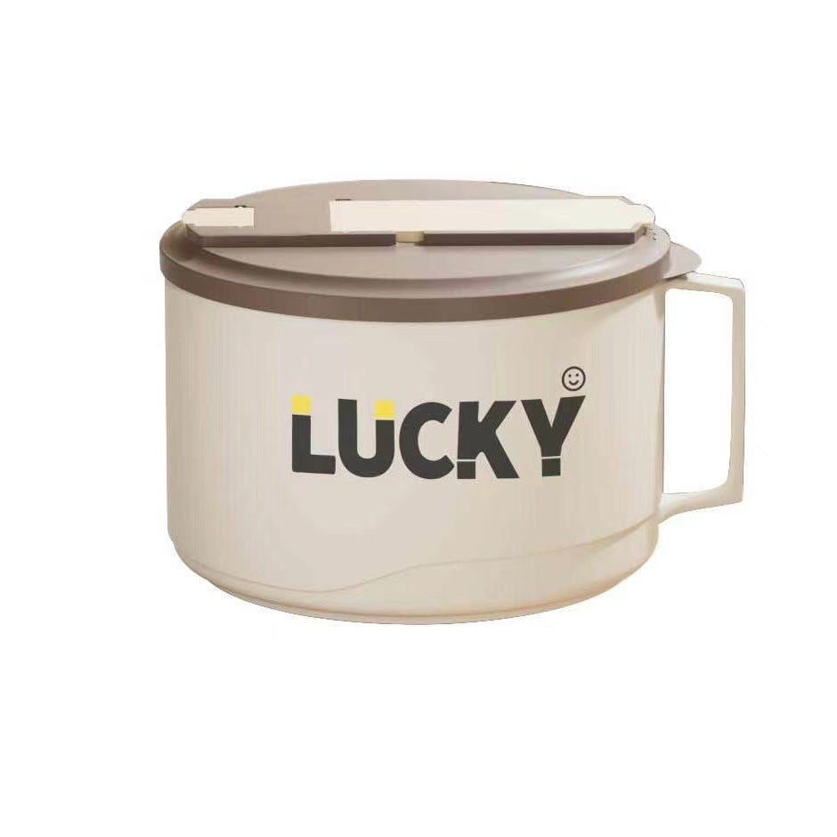 Large capacity 316 stainless steel anti-scalding drainable instant noodle bowl with cutlery lunch box