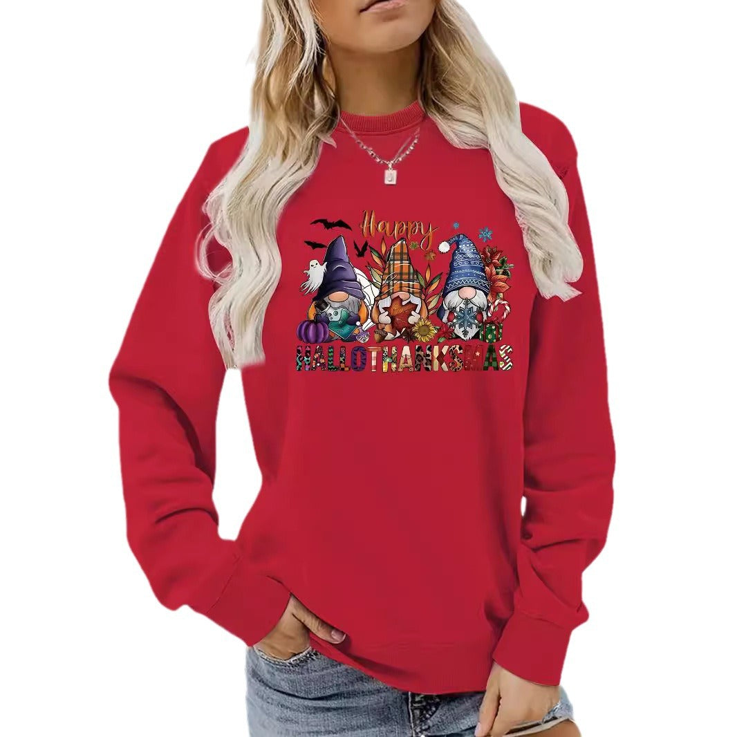Long sleeved round neck happy Halloween