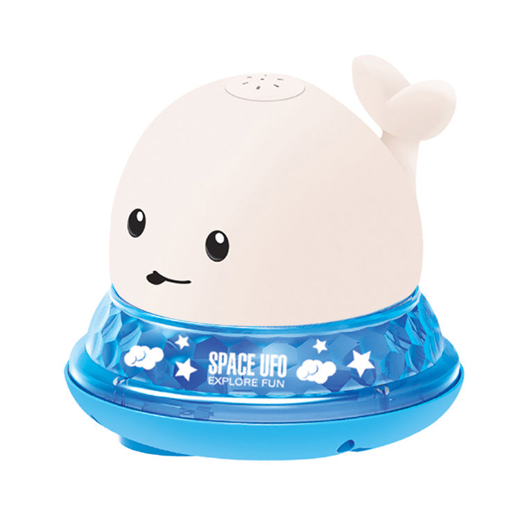 Summer Electric Induction Water Spray Whale Baby Bathroom Bath Toy With Light Music Universal Water Play Toy