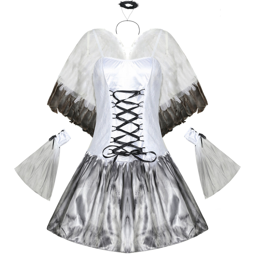 Halloween costume zombie black angel cosplay