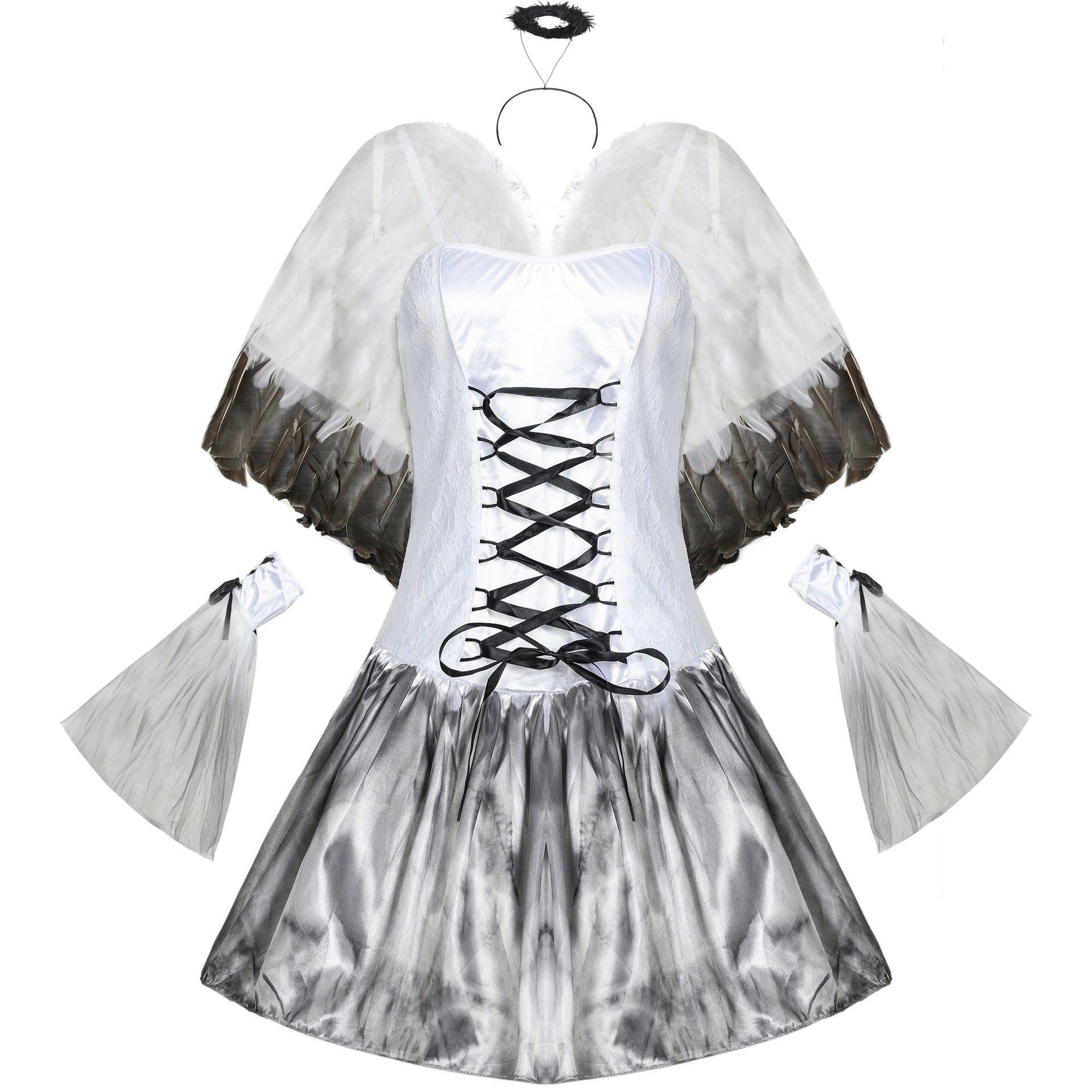 Halloween costume zombie black angel cosplay