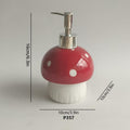 Mushroom Ceramic Soap Dispenser
