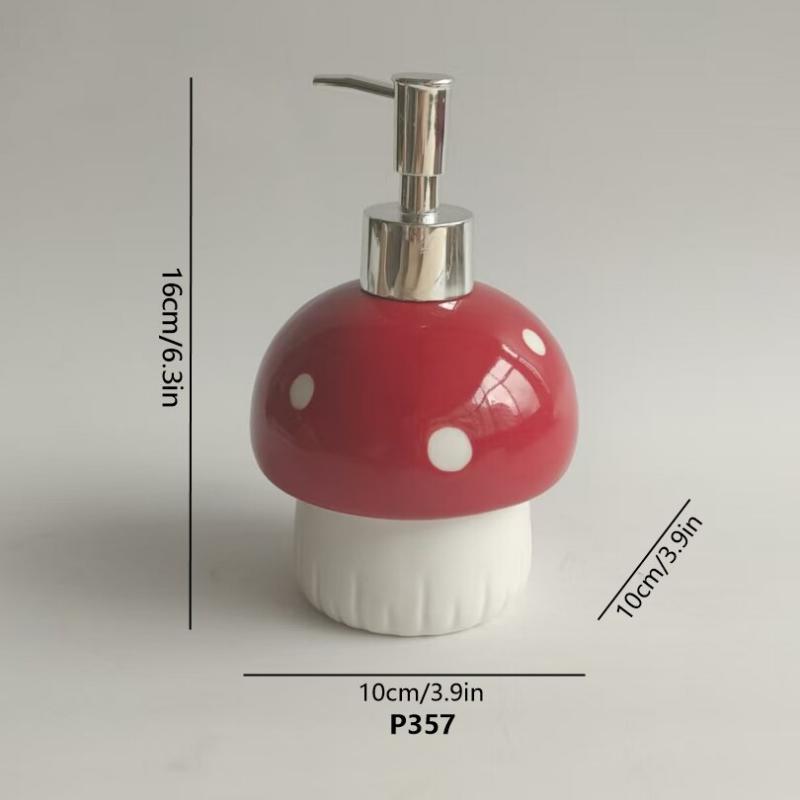 Mushroom Ceramic Soap Dispenser