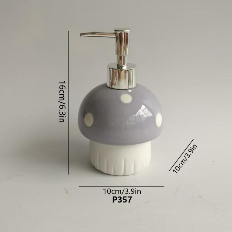Mushroom Ceramic Soap Dispenser