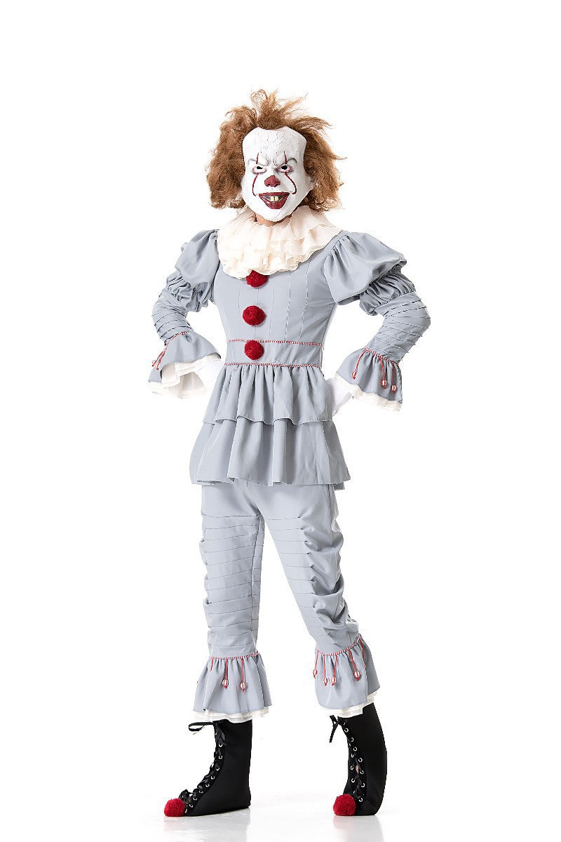 Halloween costume, horror clown Pennywis performance costume