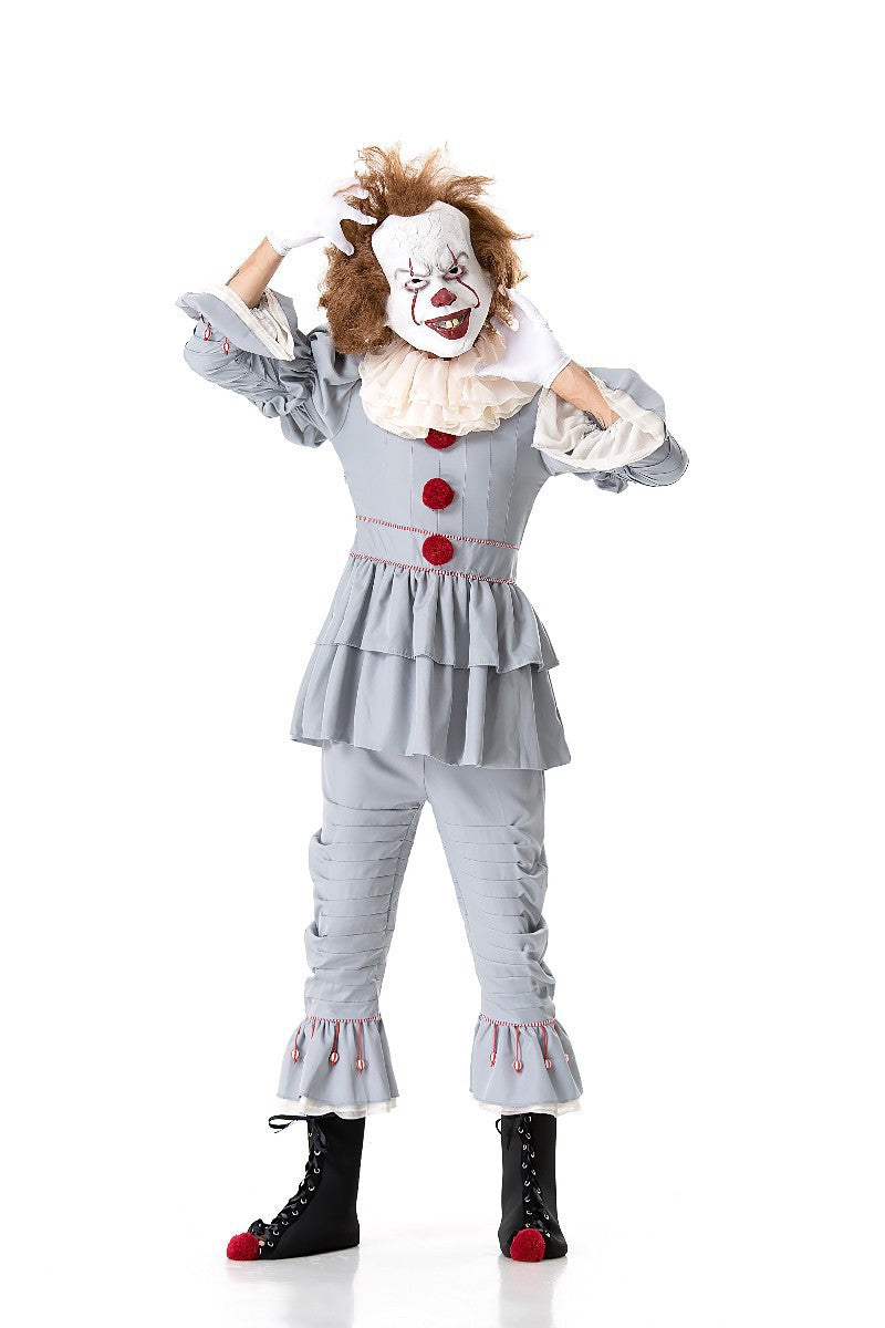 Halloween costume, horror clown Pennywis performance costume