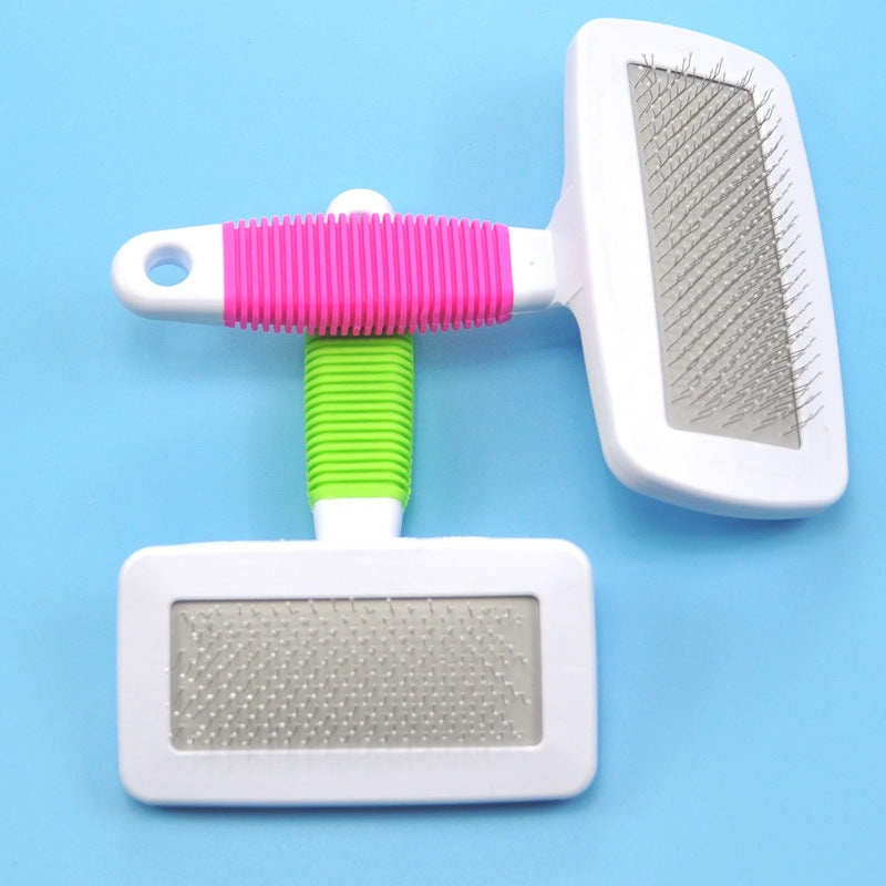 Pet Supplies Candy Color Comb Stainless Steel Bath Brush Hair Removal Flea Needle Comb