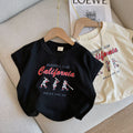 Summer Top Cartoon Letter Short Sleeve T-shirt