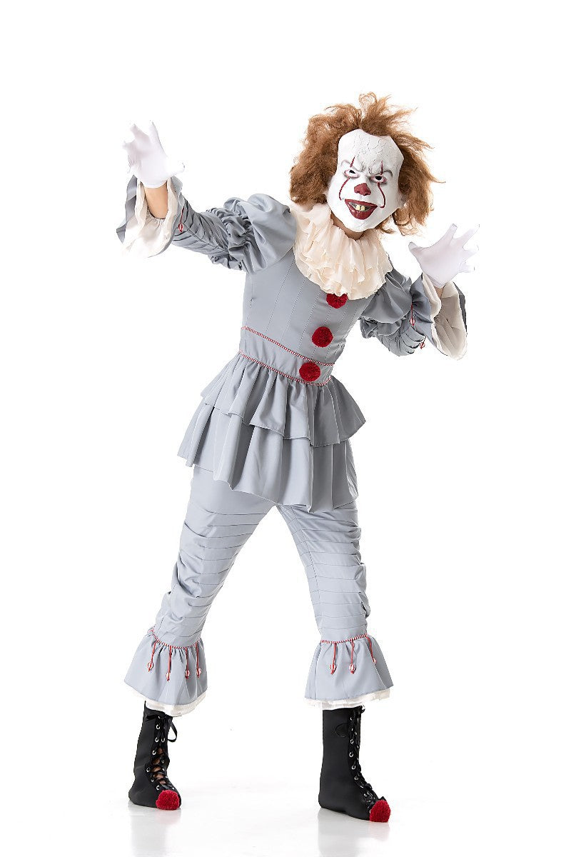 Halloween costume, horror clown Pennywis performance costume