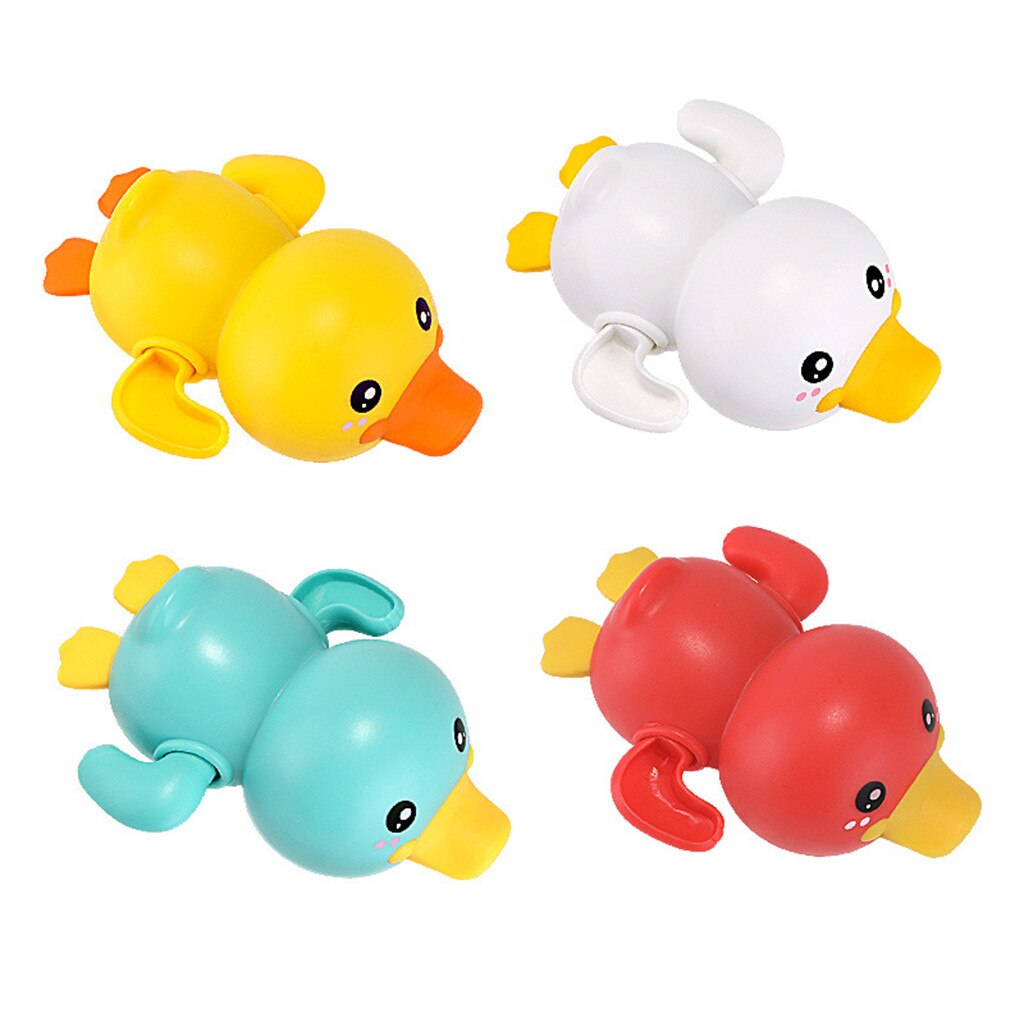 Summer2020 Bathroom Bath Shower Baby Clockwork Swimming Children Play Water Cute Little Yellow Duck Bathing Bathtub Toys For Kid