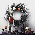 Halloween Decoration Vine Ring Pumpkin Skull Dry Branches Halloween Party Hanging Decorations Halloween Wreath