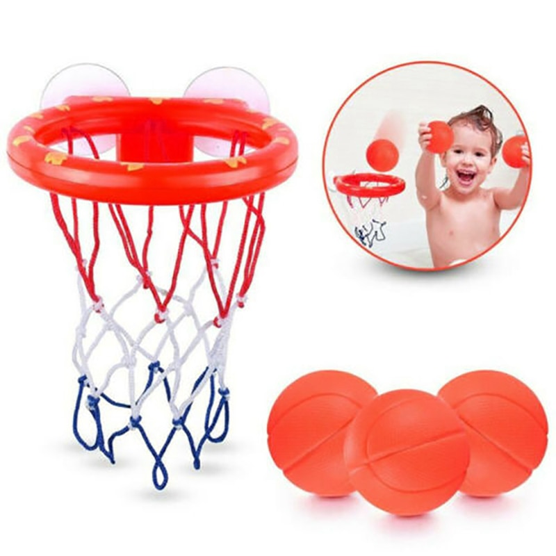 Bathroom Toddler Boy Water Toys Bathtub Shooting Basketball Hoop with 3 Balls Baby Bath Toy Kids Outdoor Play Set