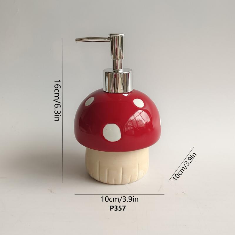 Mushroom Ceramic Soap Dispenser