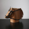Leather Horse Head Storage Box, Makeup & Jewelry Organizer for Desk, Living Room & Study