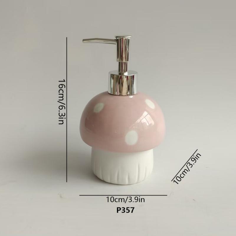 Mushroom Ceramic Soap Dispenser
