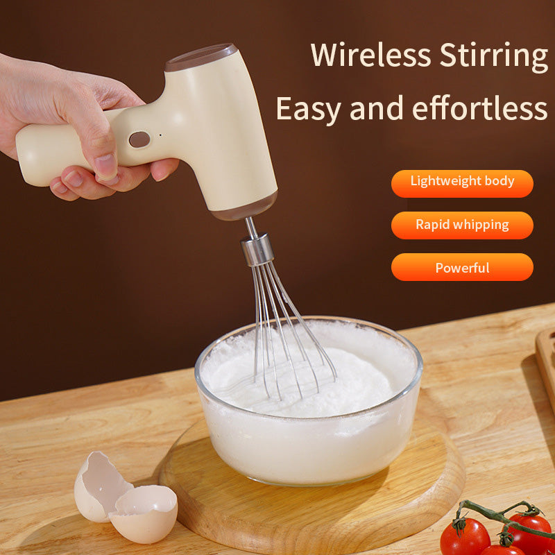 Wireless Electric Egg Beater Household Mini Cream Automatic Beater Cake Baking Handheld Charging Mixing Machine
