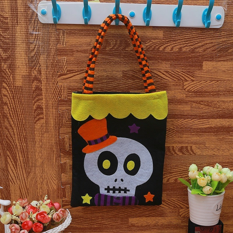 Halloween Non-Woven Handheld Bag Candy Bag Halloween Pumpkin Bag Decoration Prop Gift Bag Halloween Gift