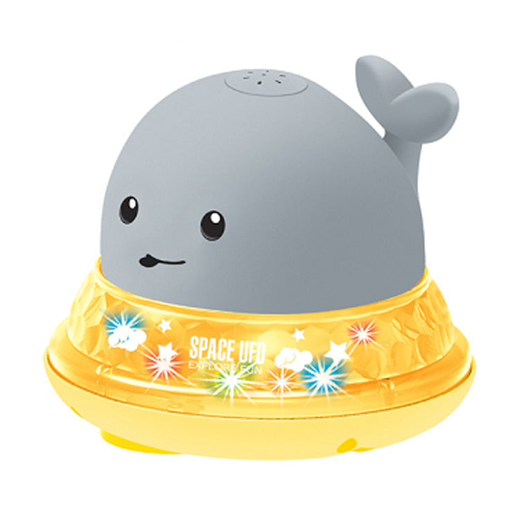 Summer Electric Induction Water Spray Whale Baby Bathroom Bath Toy With Light Music Universal Water Play Toy