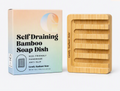 Self‑Draining Bamboo Soap Dish – Eco‑Friendly, Handmade, Anti‑Slip