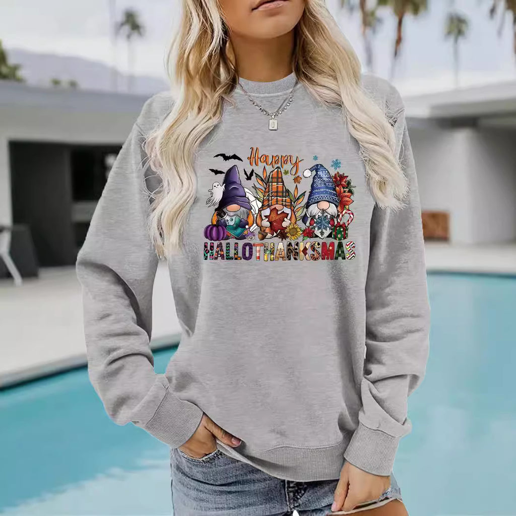 Long sleeved round neck happy Halloween