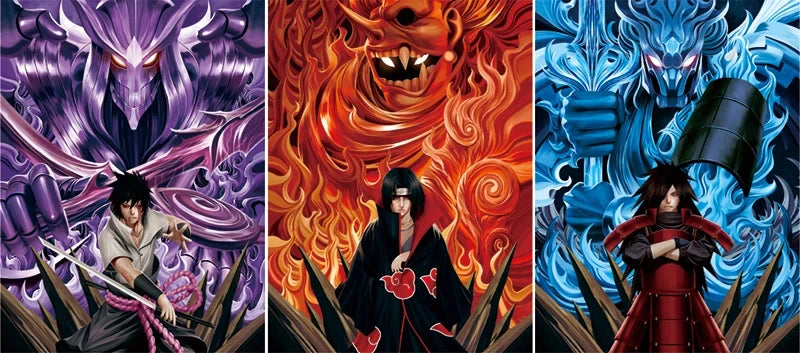 Anime Naruto Poster Sasuke/Itachi/Madara 3D Moving Poster Wall Art Birthday Gift 3D Lenticular Poster Wall Art Home Decor