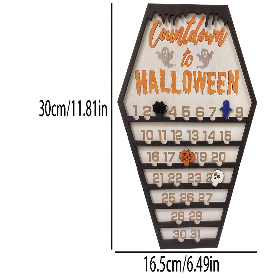 New Halloween wooden props decoration countdown sign countdown calendar