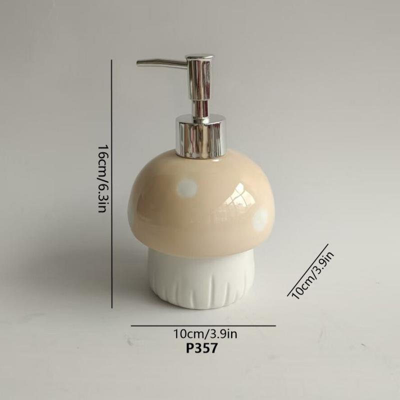 Mushroom Ceramic Soap Dispenser