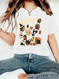 HALLOWEEN Pattern Round Neck Short Sleeve