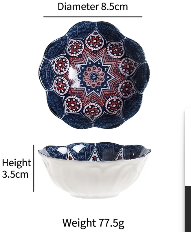 Bohemian-Style Mini Ceramic Bowls